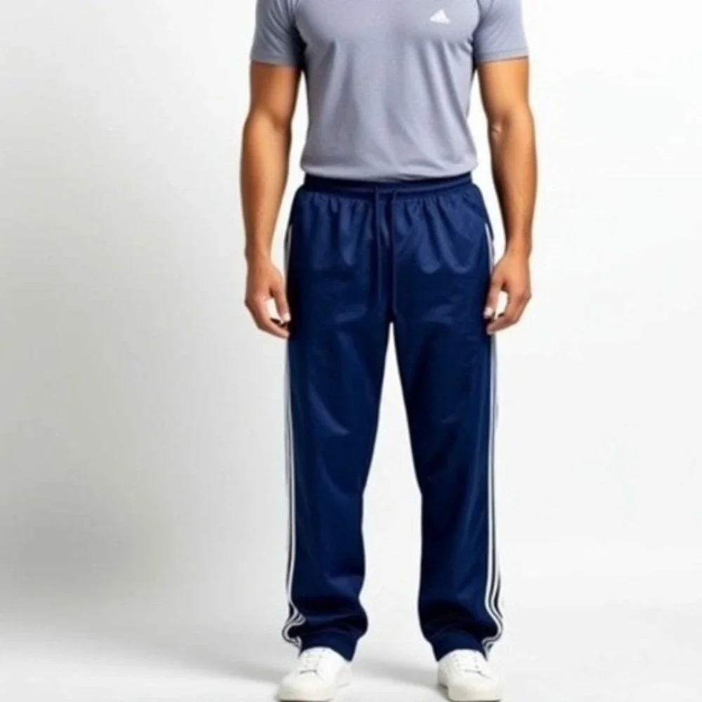 Navy‎ Mens Medium Adidas Track Pants Clima Proof Men's XXL Y2k Vintage